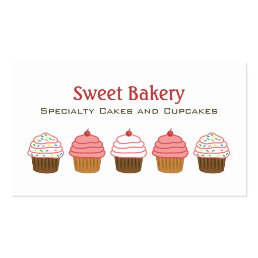 business vintage   Cards BizCardStudio.com  Cupcake cupcake cards Business Bakery