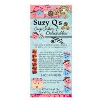 Bakery Cupcake Tiffany Blue Swirled Rack Card rack cards