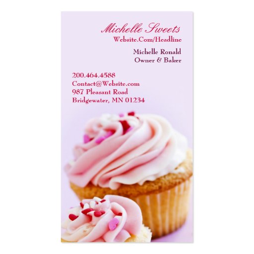 Bakery Cupcakes Business Card (front side)