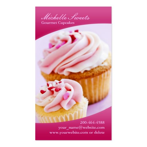 Bakery Cupcakes Business Card (front side)