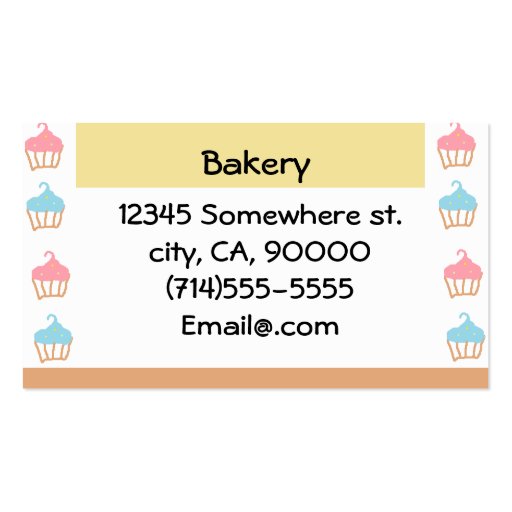 Bakery Customizable Business Card Template (front side)