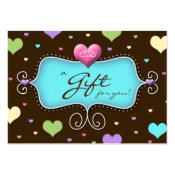 Bakery Gift Card Chocolate Hearts Blue profilecard