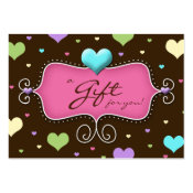 Bakery Gift Card Chocolate Hearts Pink profilecard