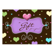 Bakery Gift Card Chocolate Hearts Purple profilecard