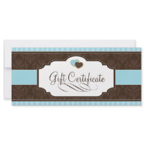BAKERY GIFT CERTIFICATE RACK CARD DESIGN