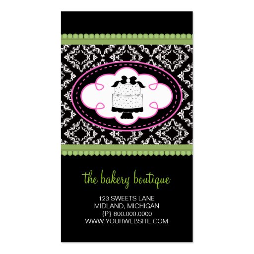 Bakery or Cake Shop Business Cards (front side)