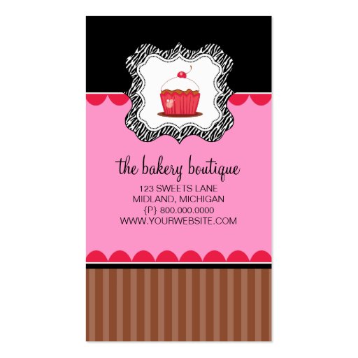 Bakery or Cupcake Shop Business Cards (front side)