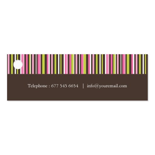 Bakery Packaging Tags Business Card (back side)