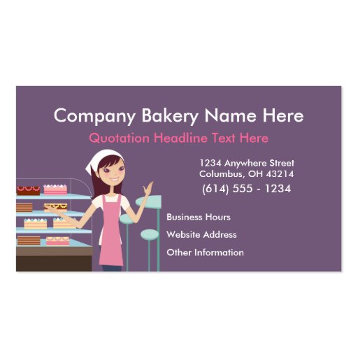 Bakery/Pastry Shop #2 Design 2 Business Cards