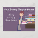 Bakery/Pastry Shop 4 Design postcard