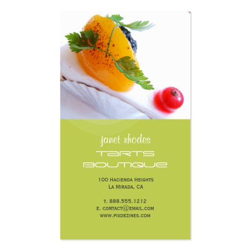 Bakery, pastry shops business cards template (back side)