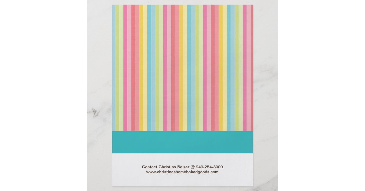 Bakery Price List Flyer | Zazzle