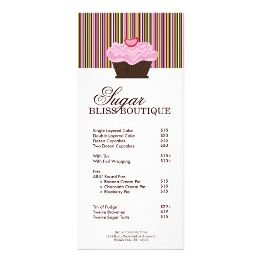 Bakery Price List Rack Card Design Zazzle bakery-price-list-rack-card-design-zazzle