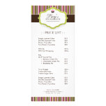 Bakery Price List Rack Card Template