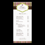 Bakery Price List Rack Card Template