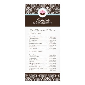 Bakery Price List rackcard