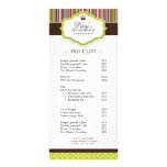 Bakery Price List Customized Rack Card