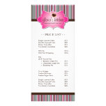 Bakery Price List Customized Rack Card