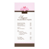 Bakery Price List Custom Rack Card