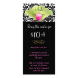 Bakery Rack Card Cupcake Pink Lime Green Elegant
