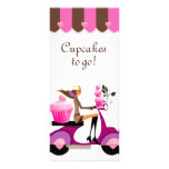 Bakery Rack Card Cupcake Scooter Pink Canopy