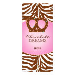 Bakery Rack Card Pretzel Pink Chocolate Brown