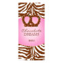 Bakery Rack Card Pretzel Pink Chocolate Brown