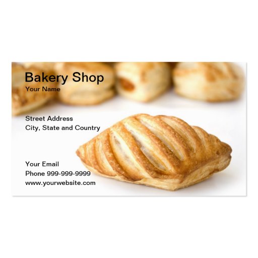 bakery shop business card templates (front side)
