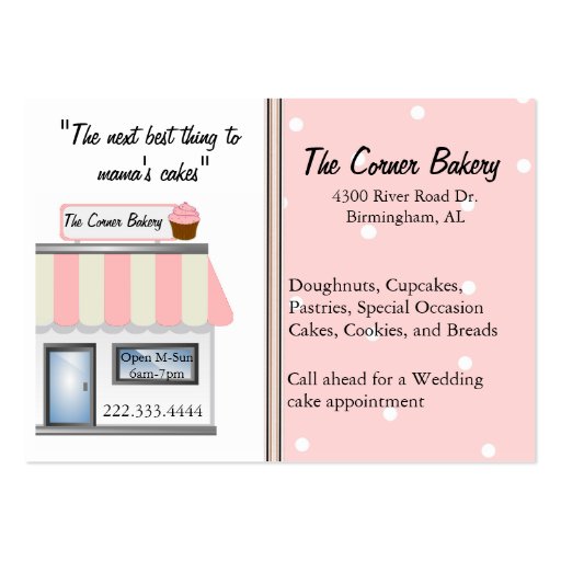 Bakery Shop Business Cards (front side)