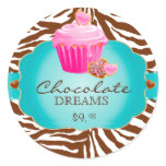 Bakery Stickers Cupcake Chocolate Pink