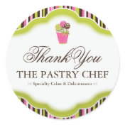Bakery Thank You Stickers