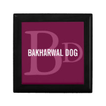 Bakharwal Dog Monogram Design Keepsake Boxes
