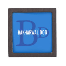 Bakharwal Dog Monogram Design Premium Trinket Boxes
