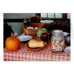 Baking a Squash and Pumpkin Pie Greeting Card