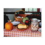 Baking a Squash and Pumpkin Pie Postcard