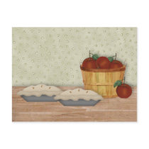 Baking Apple Pie Recipe Card Post Card