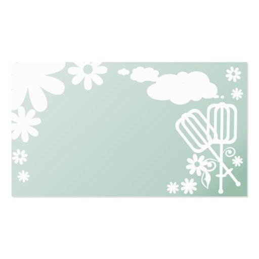 baking baker beaters utensils flowers business car business card (front side)