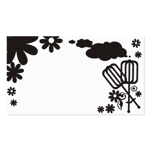 baking baker beaters utensils flowers business car business card template (front side)