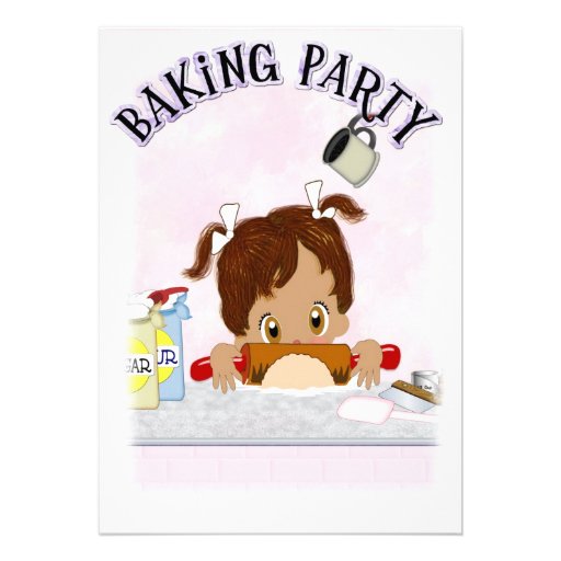 Baking Birthday Party Announcements