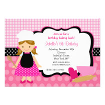 Baking Birthday Party Invitations invitations