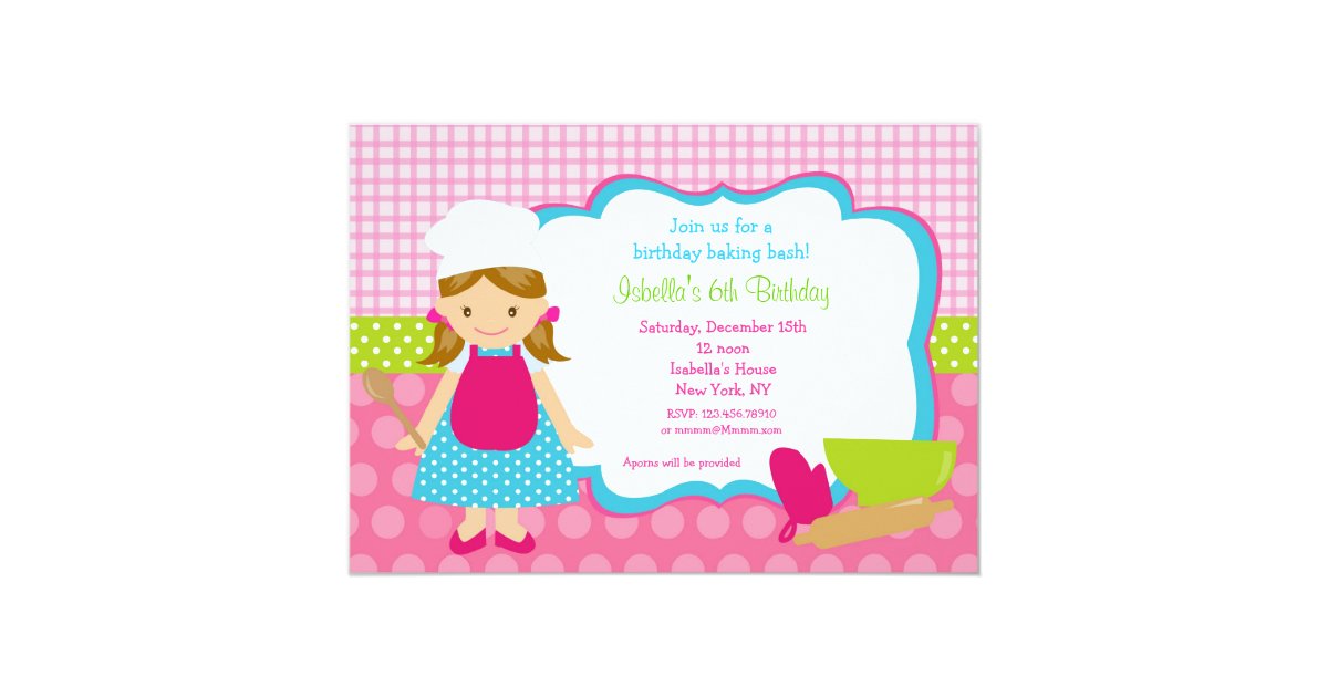 Baking Birthday Party Invitations | Zazzle
