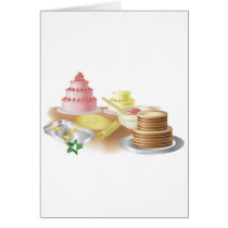 Baking cakes and cookies card