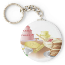 Baking cakes and cookies keychains