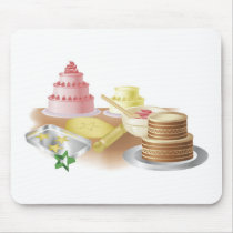 Baking cakes and cookies mousemat