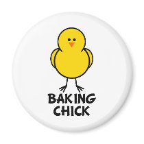 Baking Chick Refrigerator Magnets
