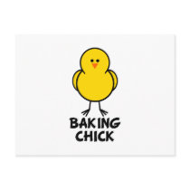 Baking Chick Postcard