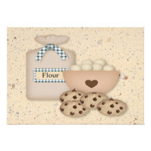 Baking Chocolate Chip  Cookie Swap Invitation