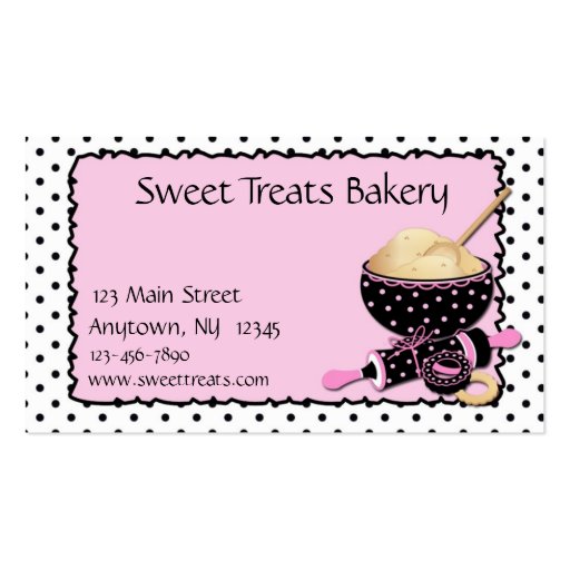 Baking Cookies Polka Dots Business Cards