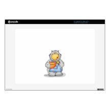 Baking Hippo eating dough - Personalize with name 15" Laptop Decals