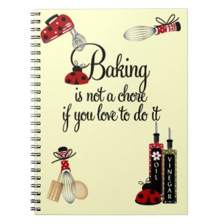 Baking Lady Bug Notebook notebook